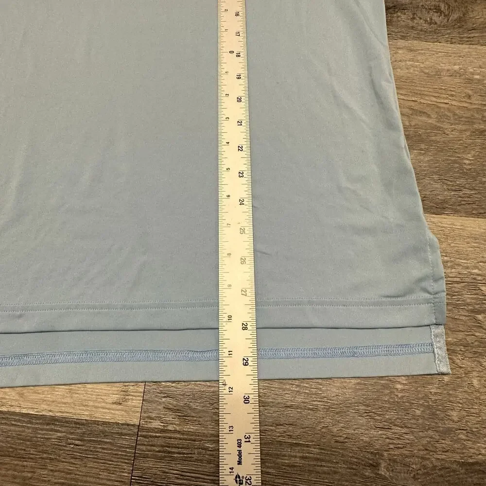 RLX Ralph‎ Lauren Light Blue Men M Wicking Performance Plain Golf Polo Shirt